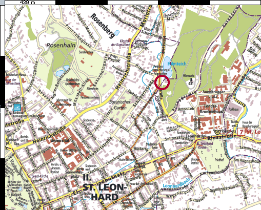 Stadtplan zum Hilmteichschlößl (mittlerer Zoom)